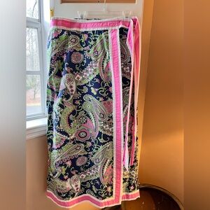Lilly Pulitzer Celine skirt, bright navy Royal Poinciana, size L